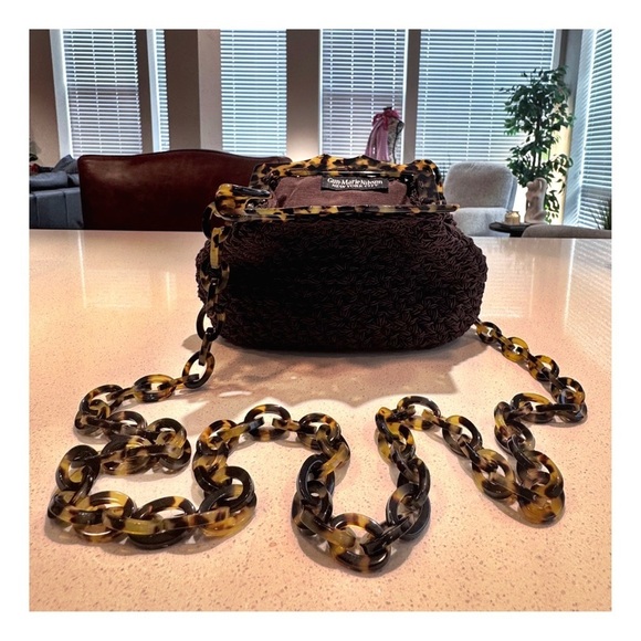 Gun Marie Nilsson Vintage Women's Bag. Shades of Brown. 7 1/2” x 6” - Picture 5 of 12